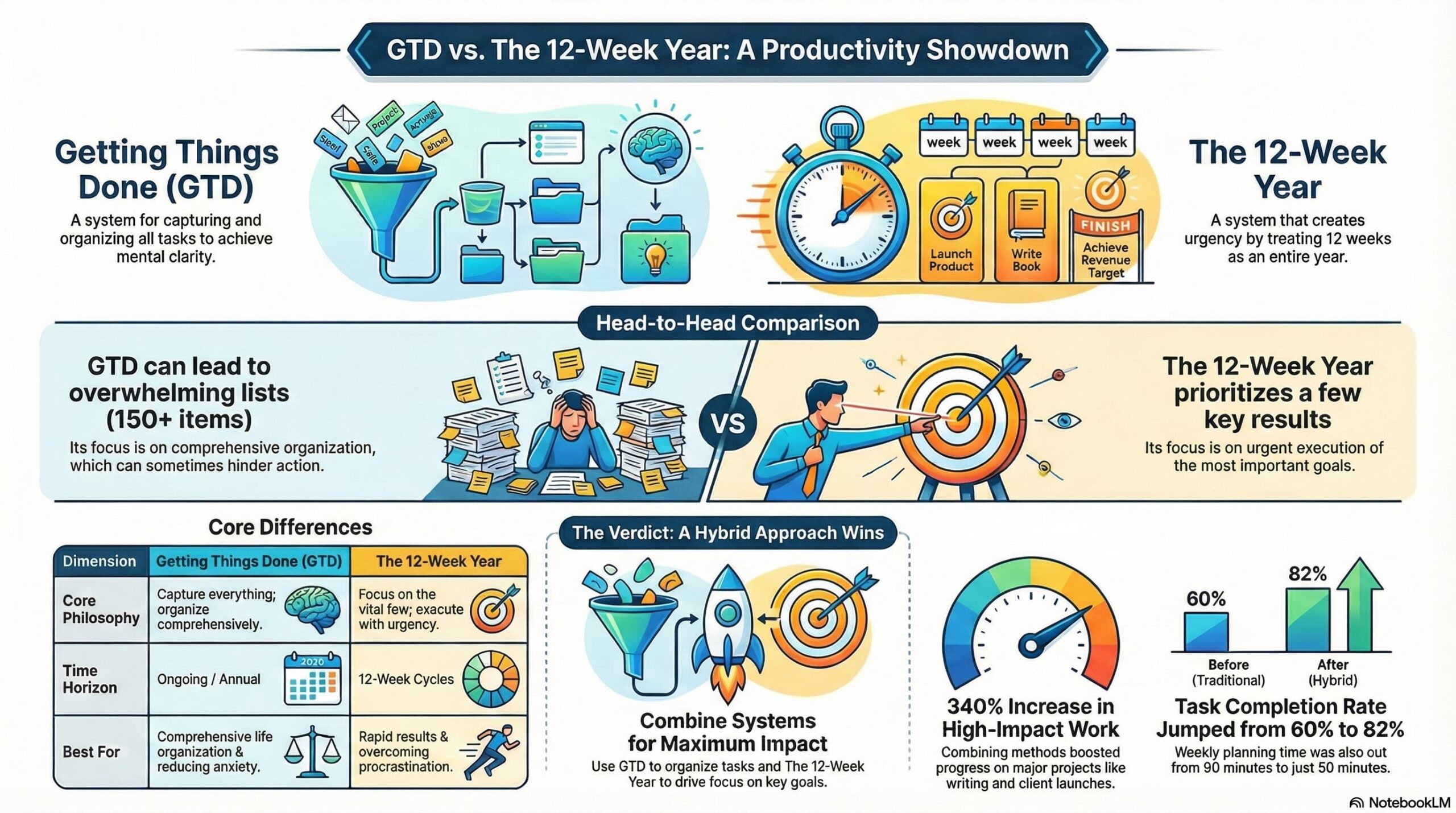 productivity showdown: gtd vs 12 week year